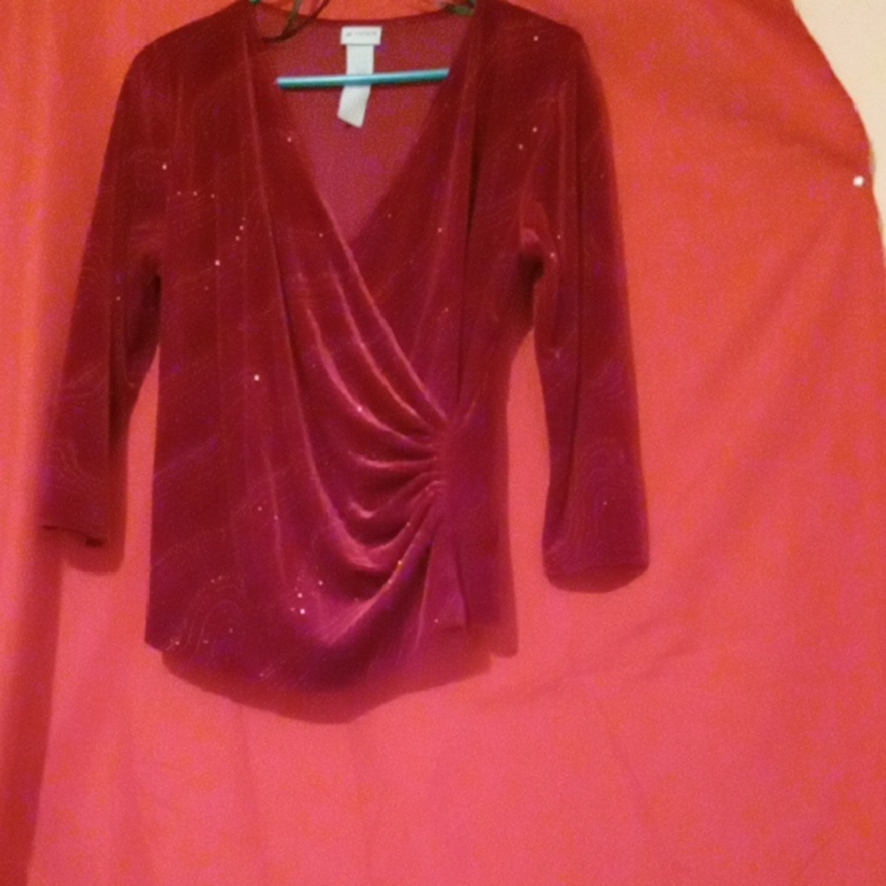 Elegant Burgundy Women's Top